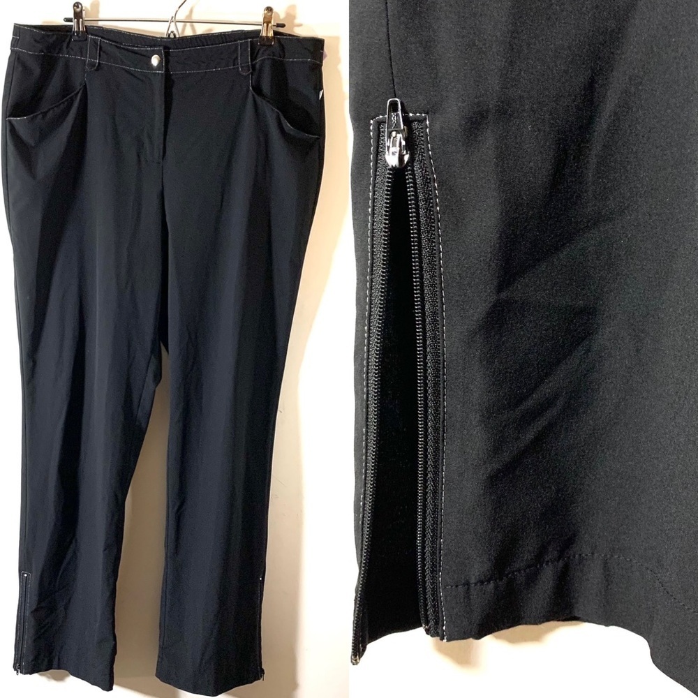 Chico's Zenergy Black Pant w Zip Ankle
